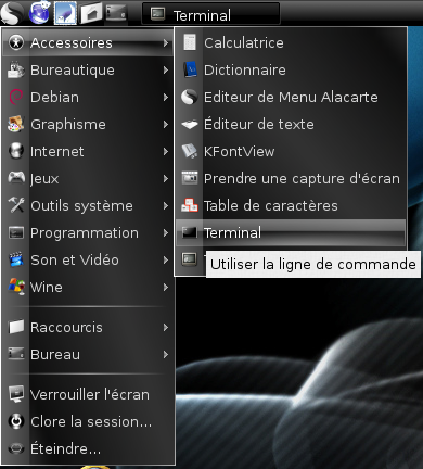 Ouvrez un terminal